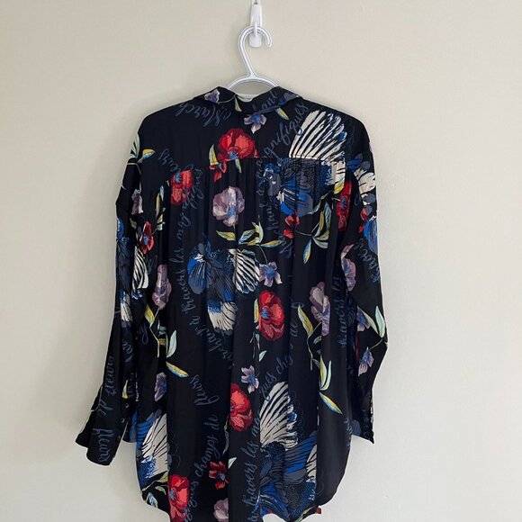FREE PEOPLE Flowy Silk-like Blouse - Size XS - Picture 10 of 10